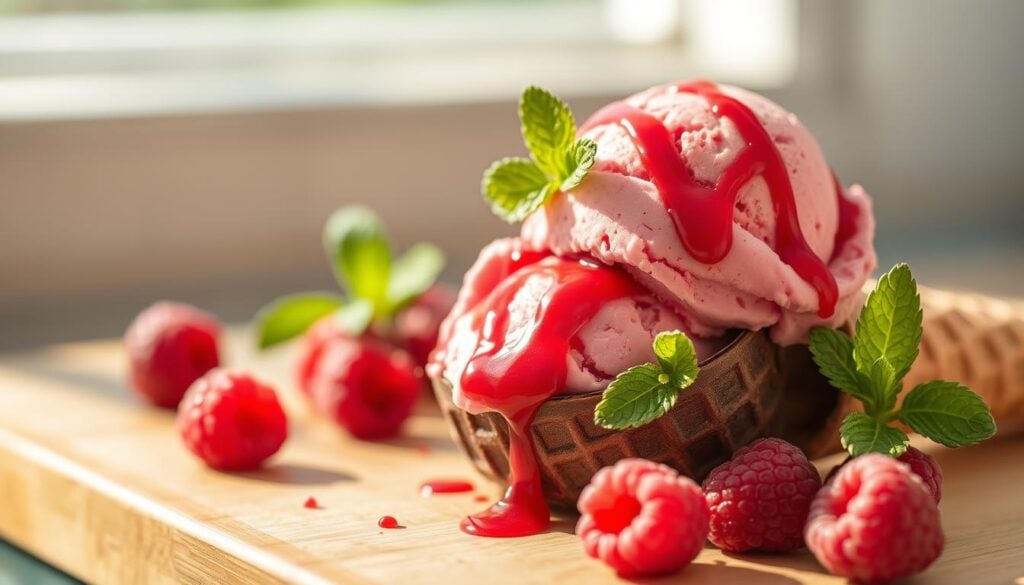 glace framboise maison