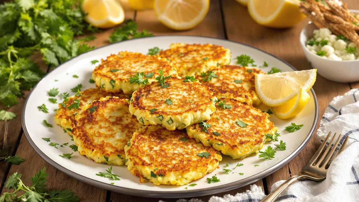 beignets de courgettes à la grecque